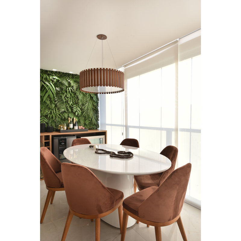 3 - Light Chandelier, White, 8.58" H x 23.4" W x 23.4" D