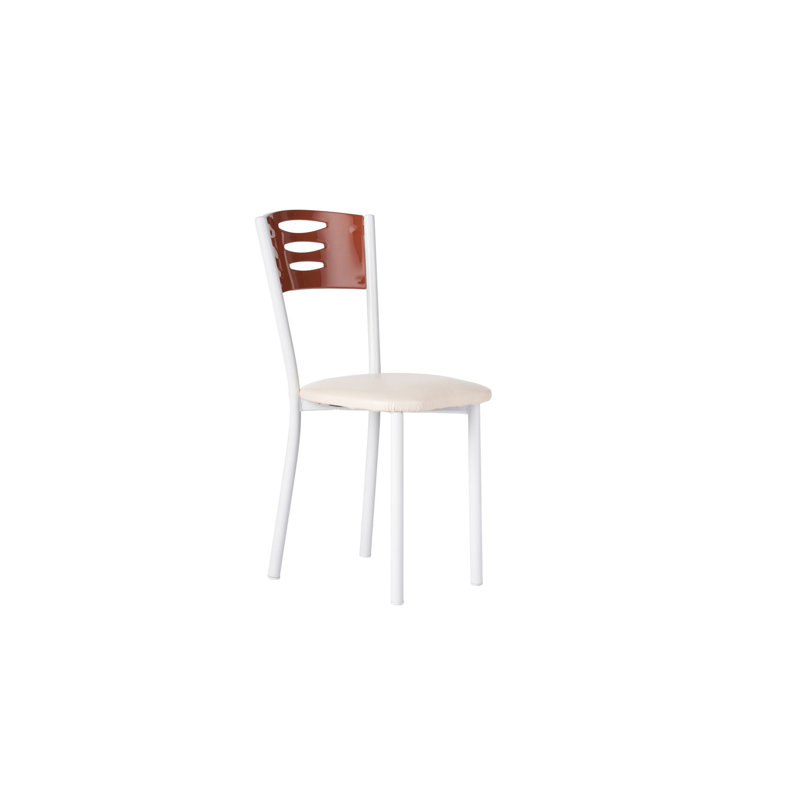 Ensemble de chaises modernes en similicuir (2 pièces), brun et blanc | Structure 100% métal, mousse 17 pour le confort | Dimensions: 15,7 po x 33,1 po x 33,1 po | Capacité de 150 lb | Élégant et durable pour la maison ou le bureau