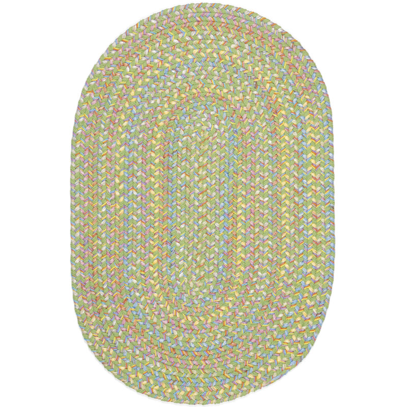 Tapis intérieur / extérieur tressé à la main Berklee, Ovale 7 pi x 9 pi