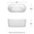 Ursula 59'' x 28'' Soaking Acrylic Bathtub-50480644