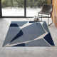 Sean Abstract Handmade Tufted Wool Light Blue/Navy/Light Slate Area Rug ...