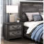 Table de chevet 2 grise pour chambre à coucher - 2 en bois