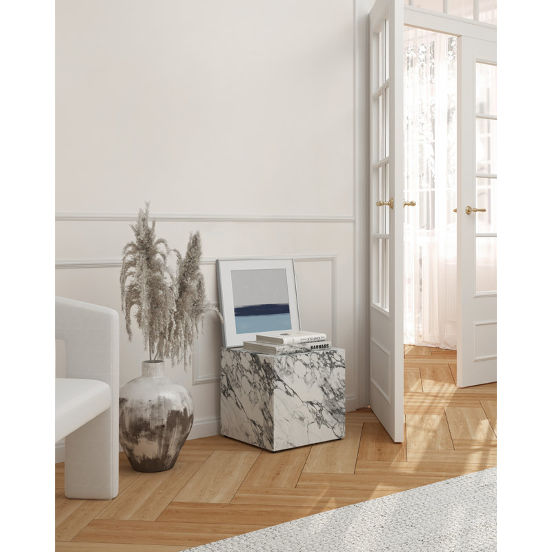 Cadre photo en métal avec verre, Argent, L 16 po x H 16 po