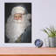  «Blue Santa» par Ashley Bradley, art mural en métal, 12 po x 16 po-185432983