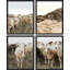 «Pastoral Sheep Lamb Farm», ensemble de 4 impressions de paysage de campagne à la ferme encadrées sur papier, impression de 4 pièces-93011895-93011897