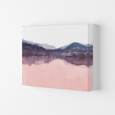 Watercolour Landscape I - Indigo & Pink - Print