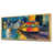 Toile avec cadre flottant or