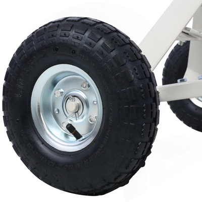 Trailer Dolly With Pneumatic Tires  600 Lb Maximum Tongue Weight Capacity Gray Color