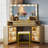 Corner Makeup Vanity - 11 Hollywood Bulbs With Human Sensor Module-31112013