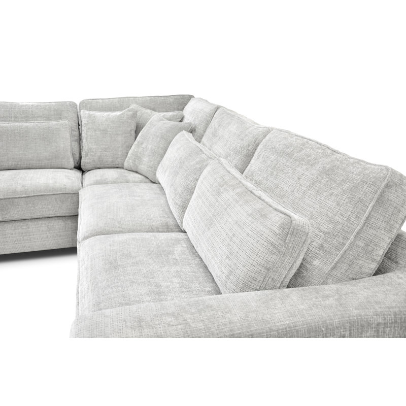 Arve 4 Seater Corner Sofa , Left Facing, Light Grey