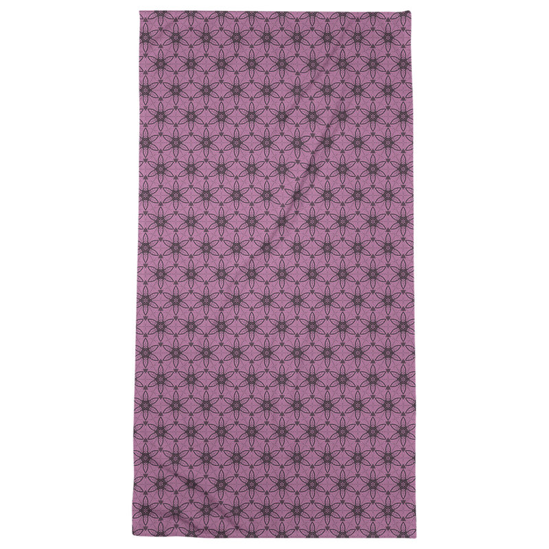 Katelyn Elizabeth Cotton Blend Beach Towel, Pink/Black