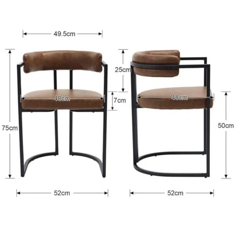 Upholstered Dining Chair, Brown