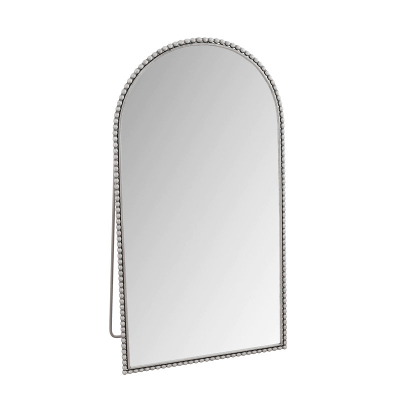 Iron Arch Retro Full Length Mirror With Supporting Feet, For Living Room, Bedroom,, Silver