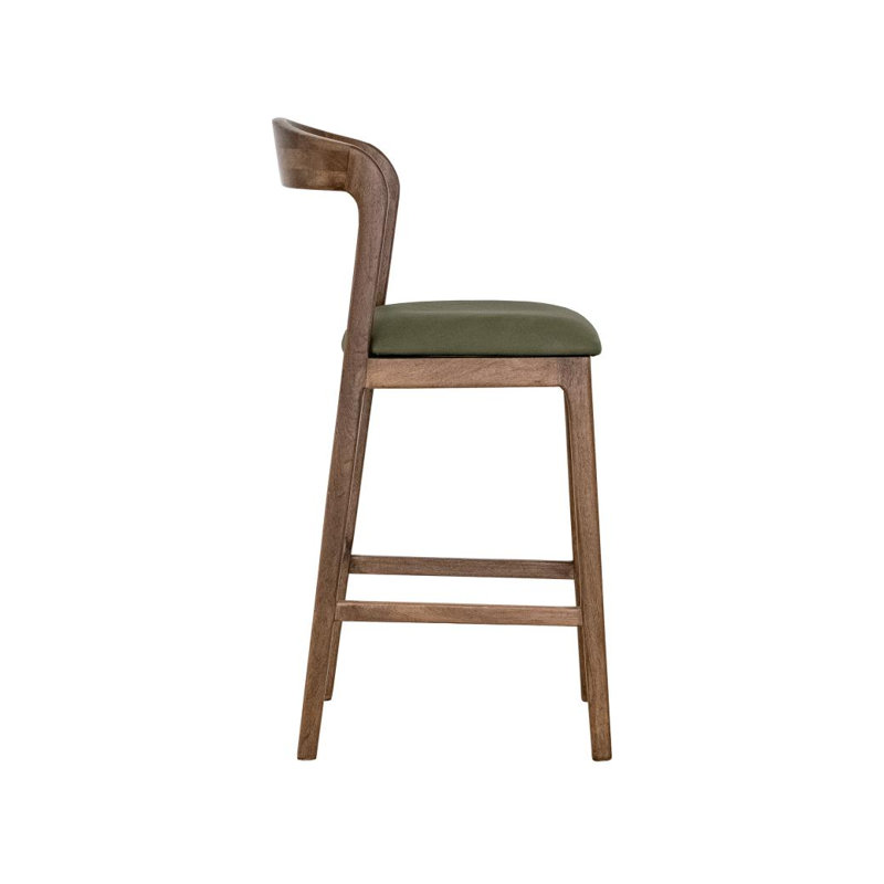 Tabouret de bar rembourré argenté, 30"