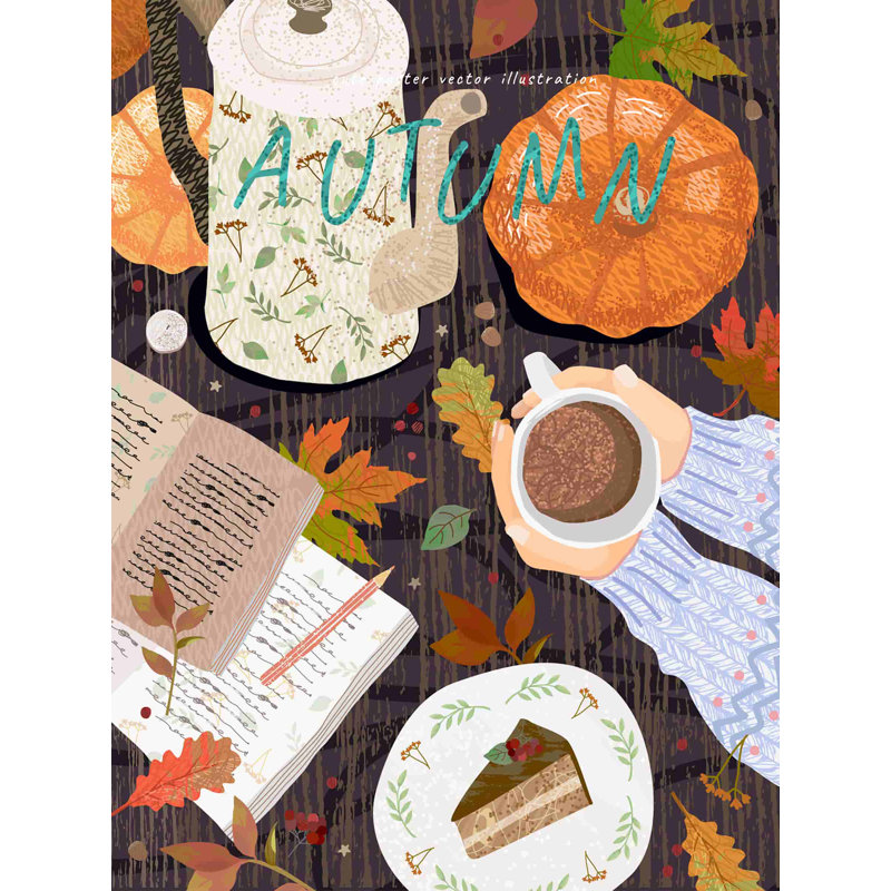 " Autumn Coffee ", 40" H x 30" W x 2" D