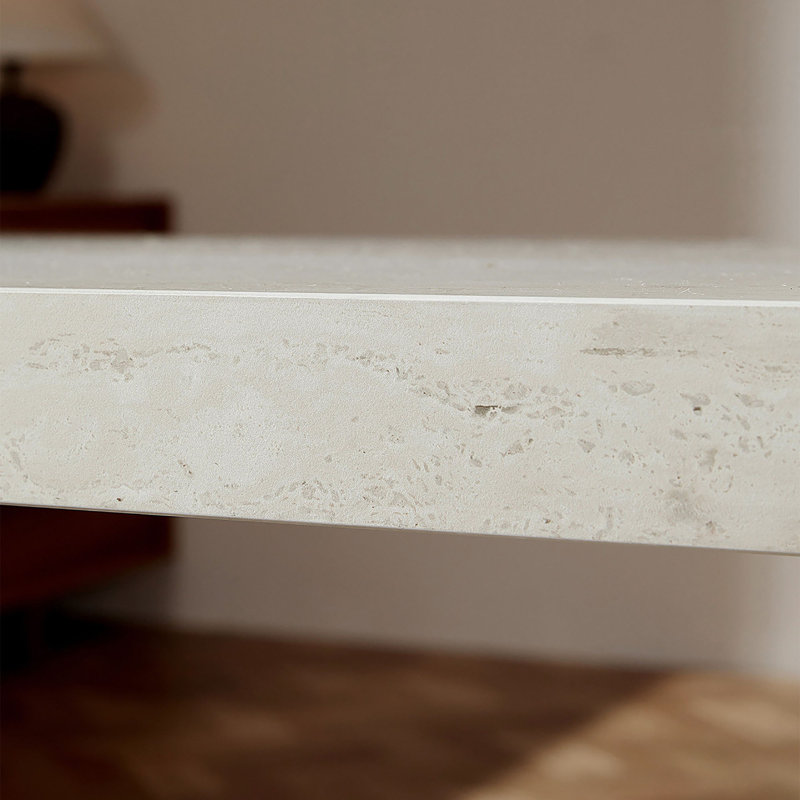 Table de salle à manger en pierre frittée, H 29,5 po x l 63 po x P 31,5 po, 5