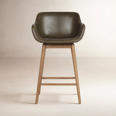 Bahari Leather Swivel Stool