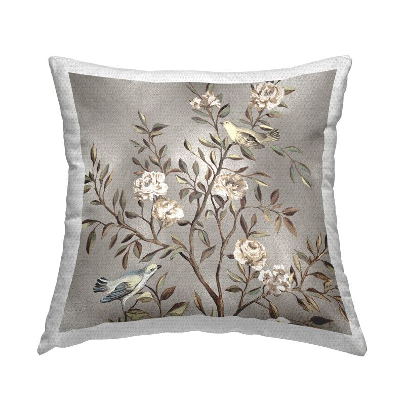 Floral Outdoor Throw Pillow