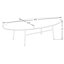Table basse ovale de 46 po Rossmore - Plateau en placage de bois de frêne avec base en acier inoxydable blanc-1961541521