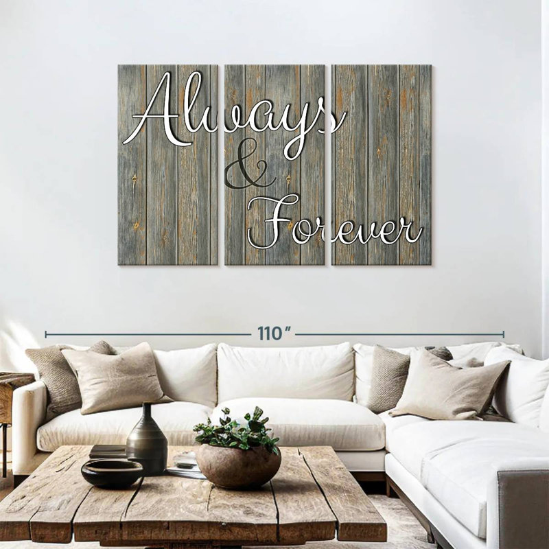 Tergel Always Forever Typography, 48" H x 74" W