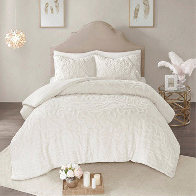 3 Chenille Comforter - Full/Queen Microbial Cotton Bedding Elegant Design