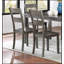 Chaises de salle à manger en bois à dossier échelle 2 pièces, finition grise, durable et élégante pour les décors modernes et classiques