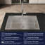 Évier de cuisine en acier inoxydable, lavabo simple sur pied en nickel brossé 32 po x 19 po, avec drain et crochet standard américain, LS-SSBR02