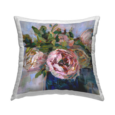 Floral Indoor/Outdoor Throw Pillow
