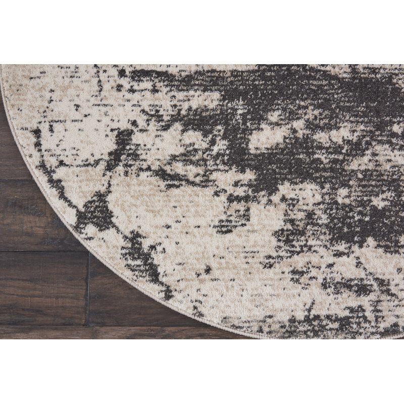Abstract Indoor Rug, Round 5'3"