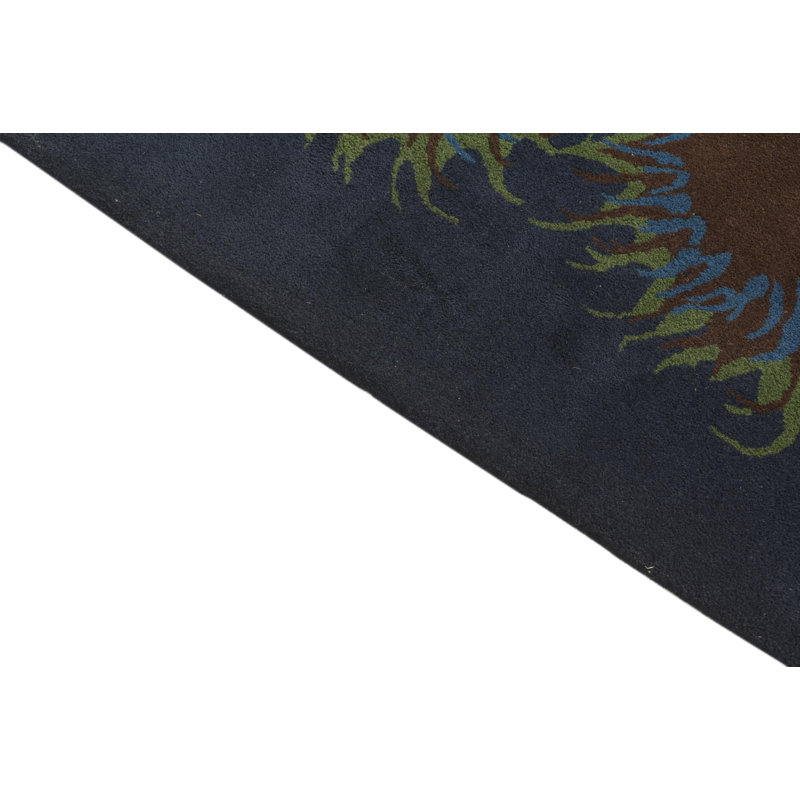 Tapis carré bleu marine
