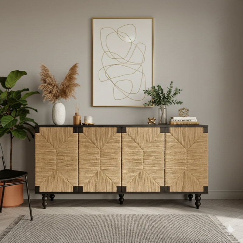 Buffet d'appoint avec rangement Natural Finish