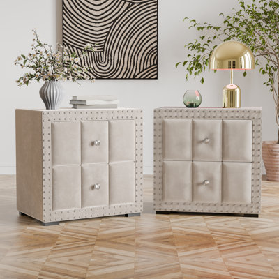 Ensemble de tables de chevet 2 tiroirs Gianni (ensemble de 2)