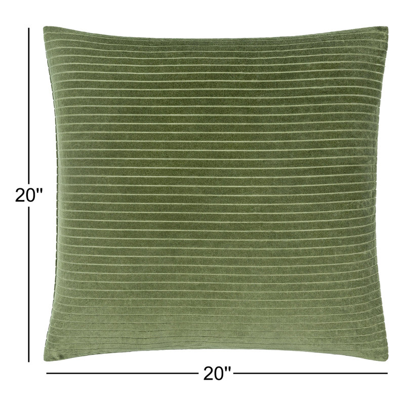 Coussin Alda, 20 po x 20 po, Polyester/ Bourre en polyester, Olive