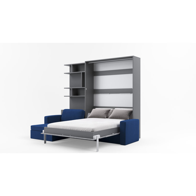 Neidelin Upholstered Bed, Slate Grey/Bronx