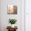 Key storage box, Opens to the left, 30x30x5, White, The delicacy of nature, warm beige tones, 