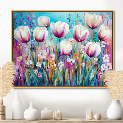 Fantasy Lavender And Tulips Field IV - Tulips Large Wall Art