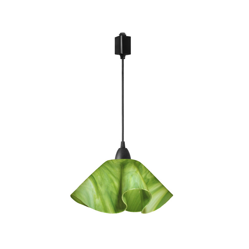 Luminaire suspendu Dale, Grand, Noir, Vert gazon