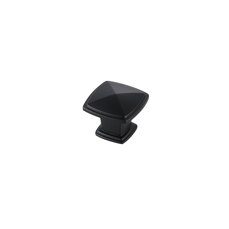 Courey 1.2" Length Square Knob, Matte Black