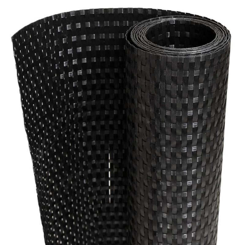 Charrie Polyethylene Balcony Privacy Screen, 400cm W x 80cm D, Black