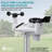 12.7 in. Solar Powered Wireless Outdoor Clock Weather Station