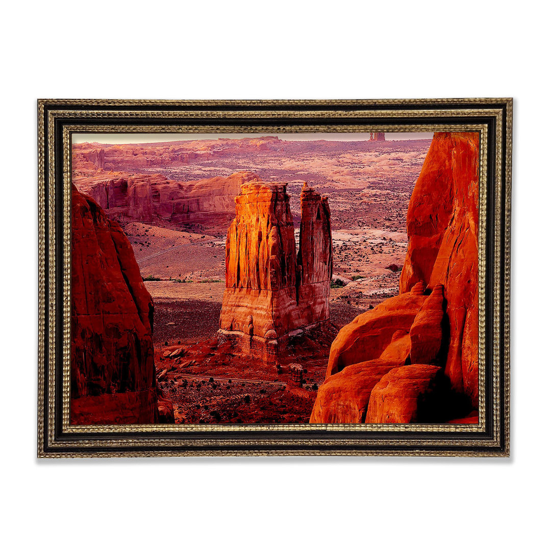 Gerahmter Kunstdruck Courthouse Towers At Sunset Arches National Park Utah