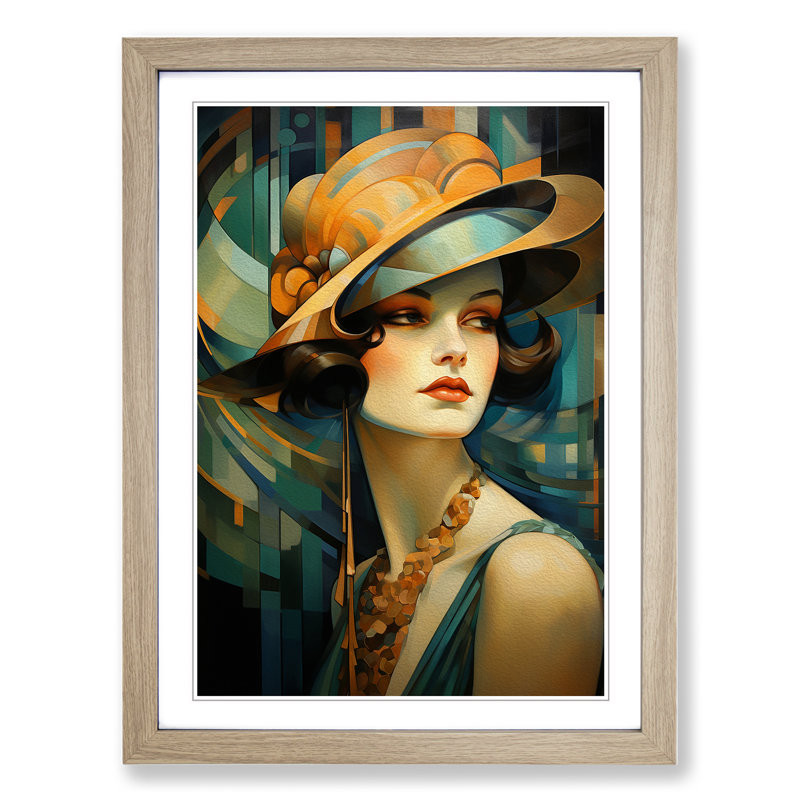 Single Picture Frame Print on Wood, Oak Framed, 64cm H x 46cm W