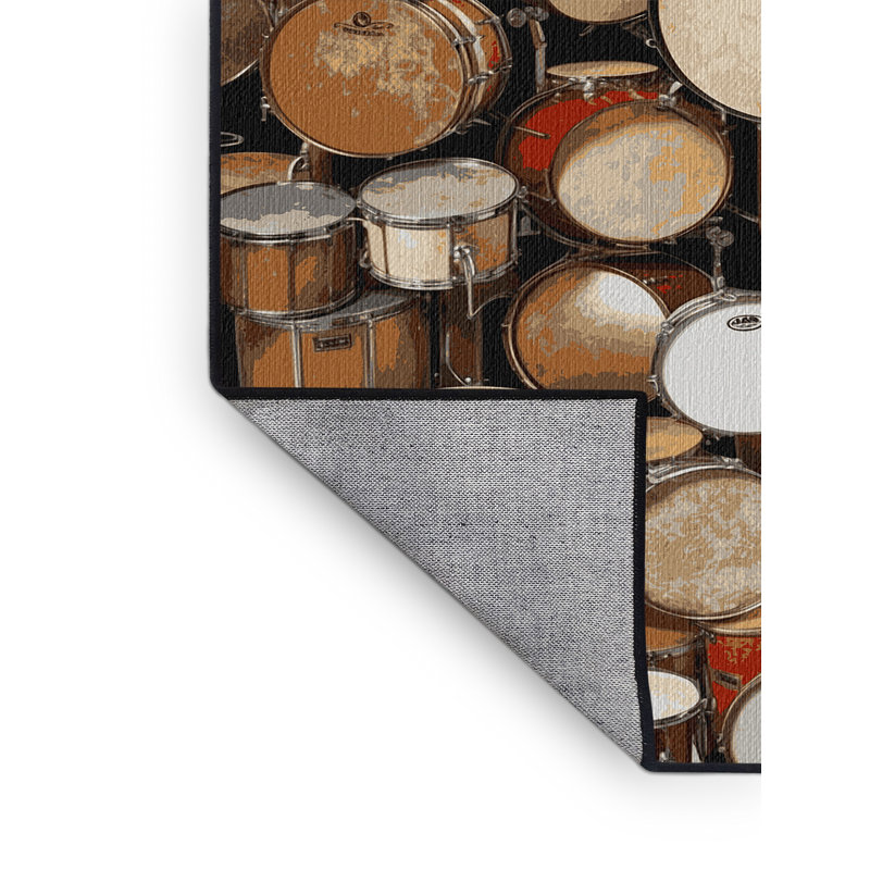  Tapis lavable Drums, Carré 7 pi