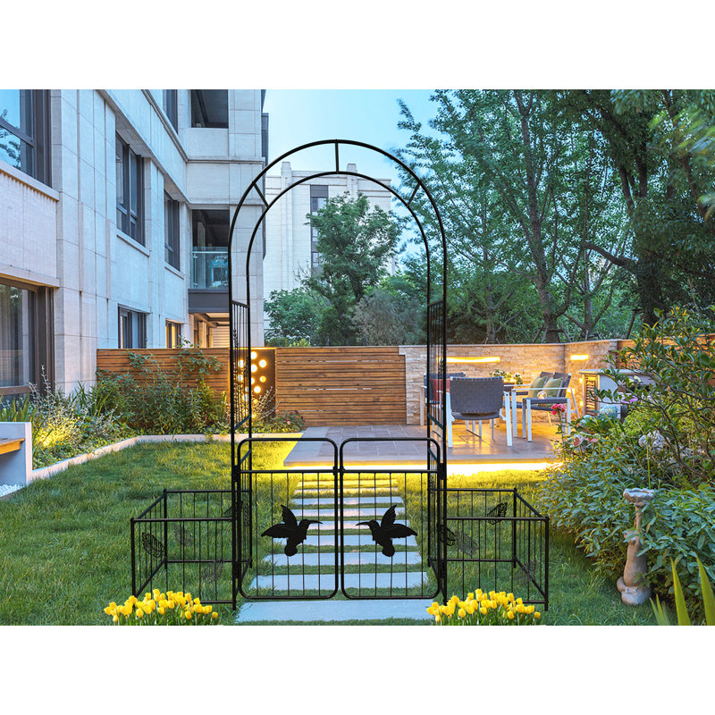 Arche de jardin en métal avec portes Arbor Trellis