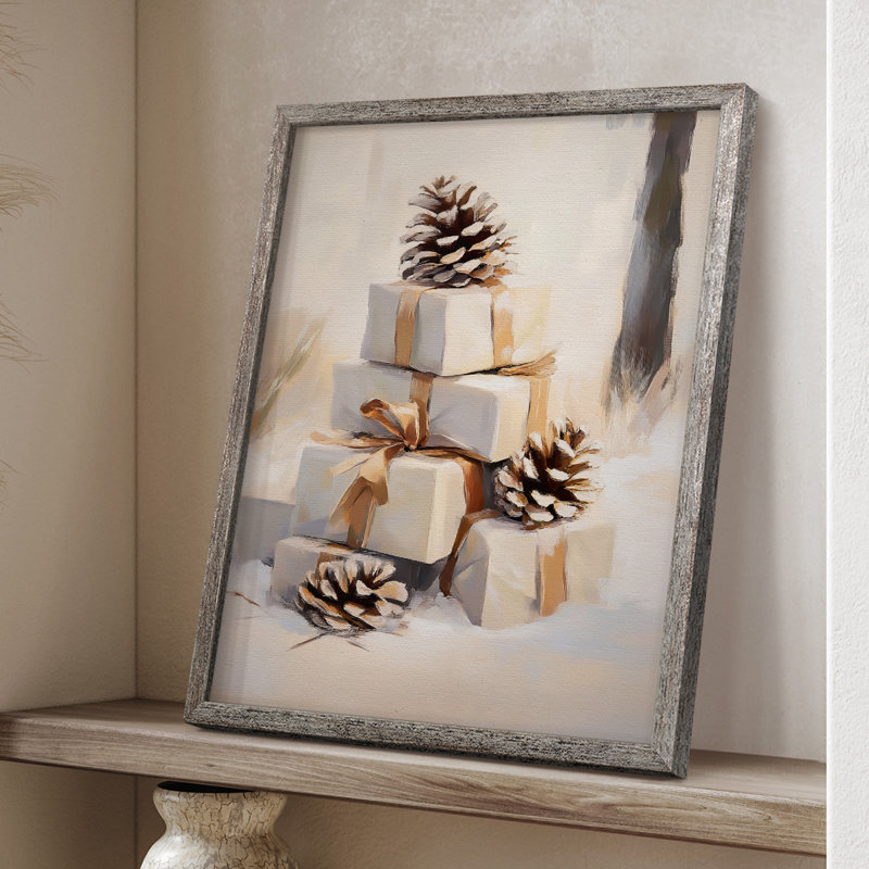 Art des Fêtes de Noël - série 2 - Lxxxix, reproduction encadrée - bois massif, H 11 po x l 9 po