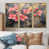 Toile avec cadre flottant or