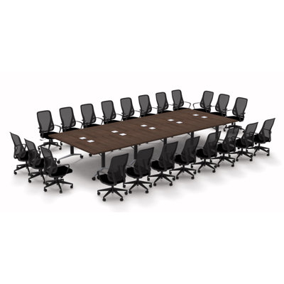 Albro 22 Person Conference Meeting Tables with 22 Chairs Complete Set