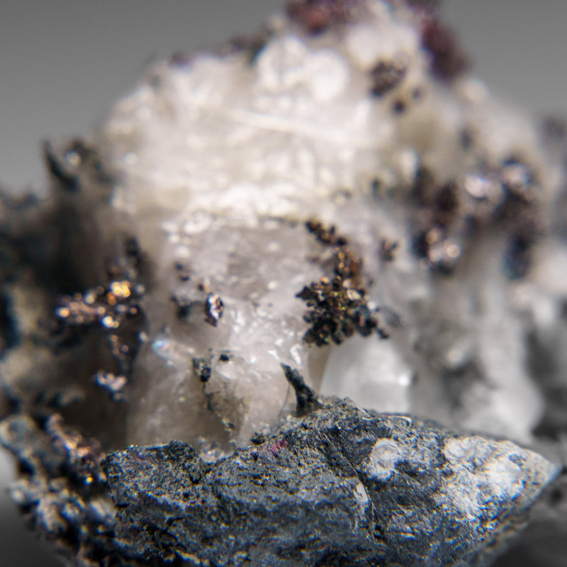 Silver On Calcite Crystal Cluster  Matrix From Bouismas Mine, Zagora, Morocco