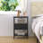 Nightstand With Charging Station And USB Ports, Night Stand With Fabric Drawer, 3-Tier Storage End Table For Small Spaces-1208917537