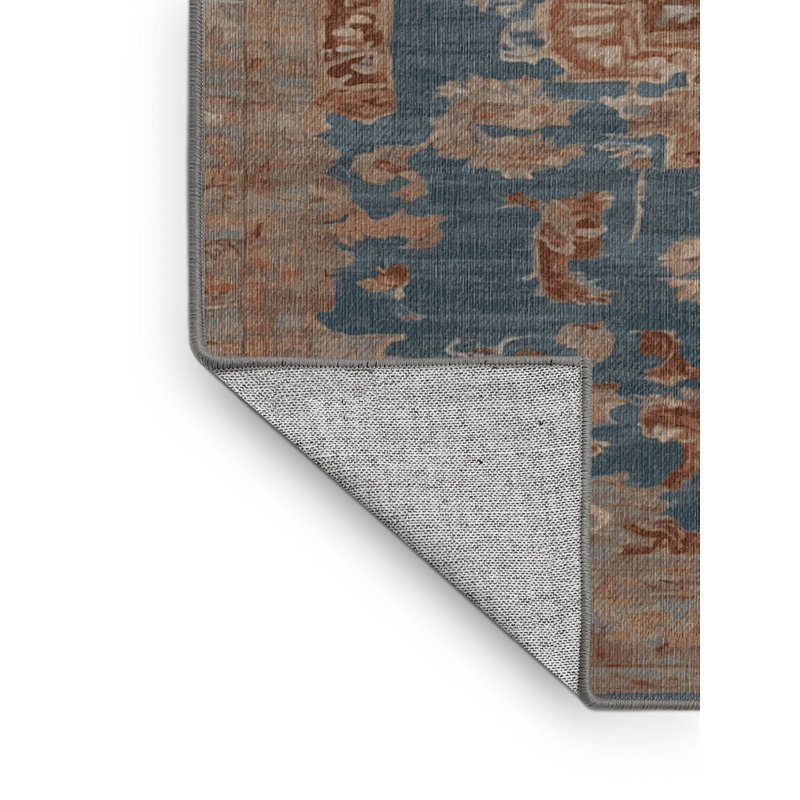 Machine Washable Gray Area Rug, Rectangle 3' x 5'